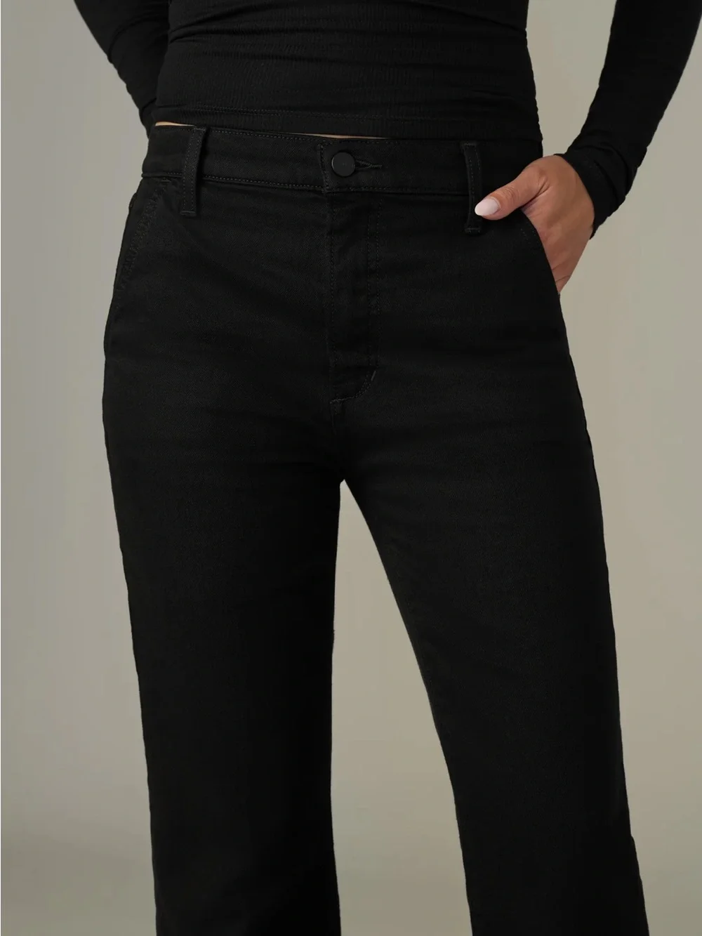 Joe's Jeans Black High-Rise Petite Flare